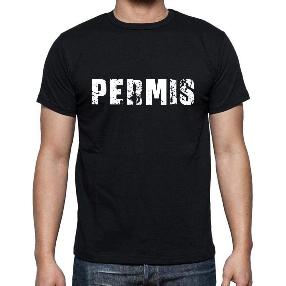 Permis French Dictionary Mens Short Sleeve Round Neck T-Shirt 00009 - Casual