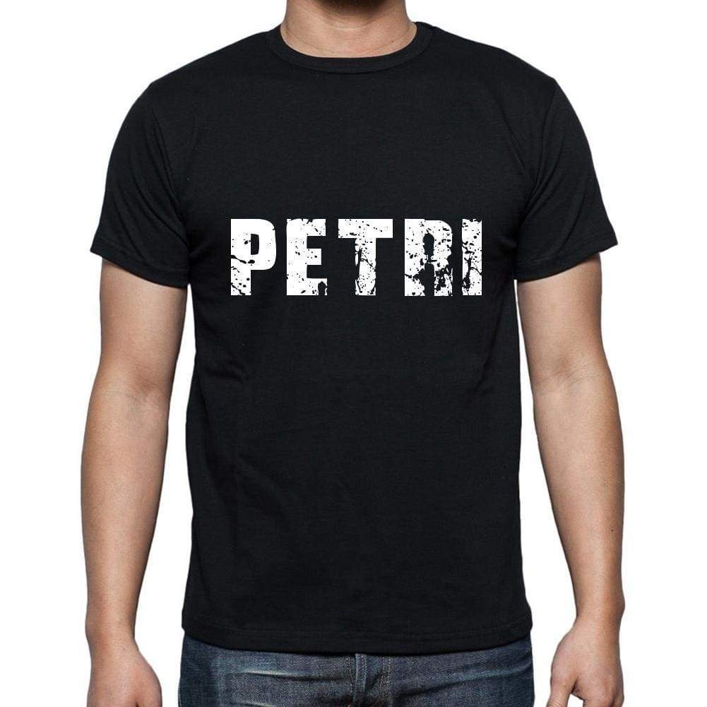Petri Mens Short Sleeve Round Neck T-Shirt 5 Letters Black Word 00006 - Casual