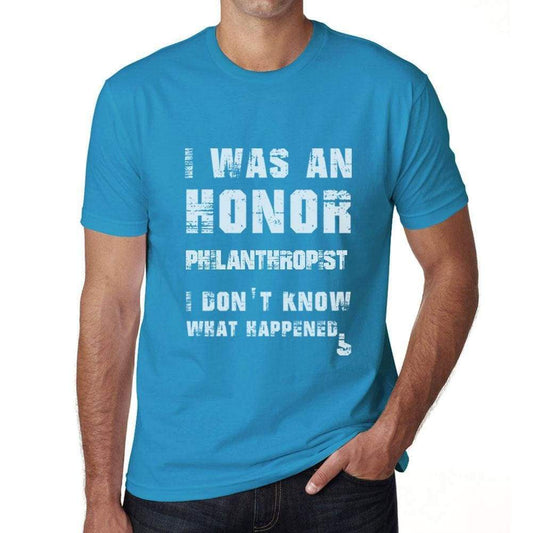Philanthropist What Happened Blue Mens Short Sleeve Round Neck T-Shirt Gift T-Shirt 00322 - Blue / S - Casual