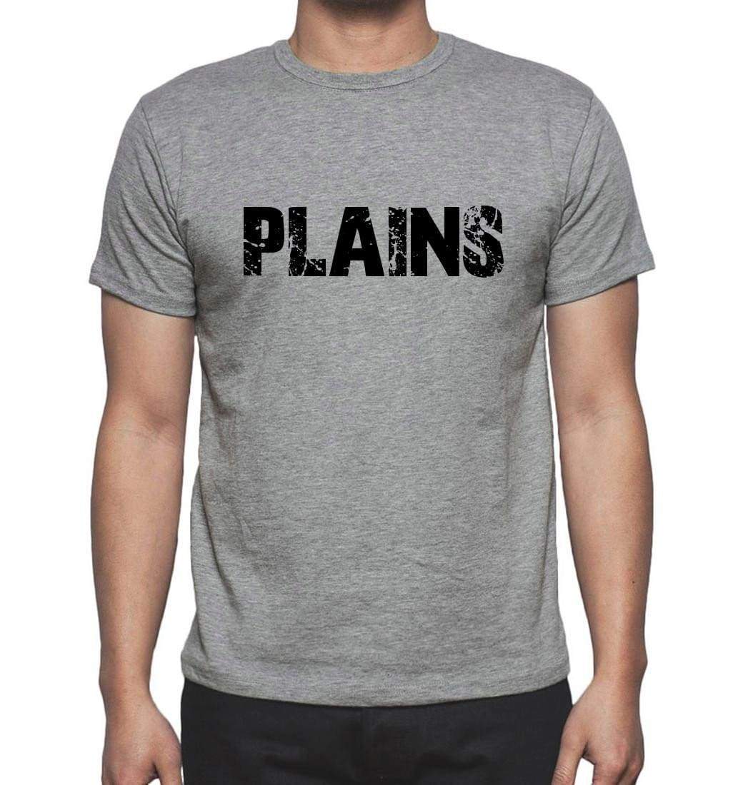 Plains Grey Mens Short Sleeve Round Neck T-Shirt 00018 - Grey / S - Casual