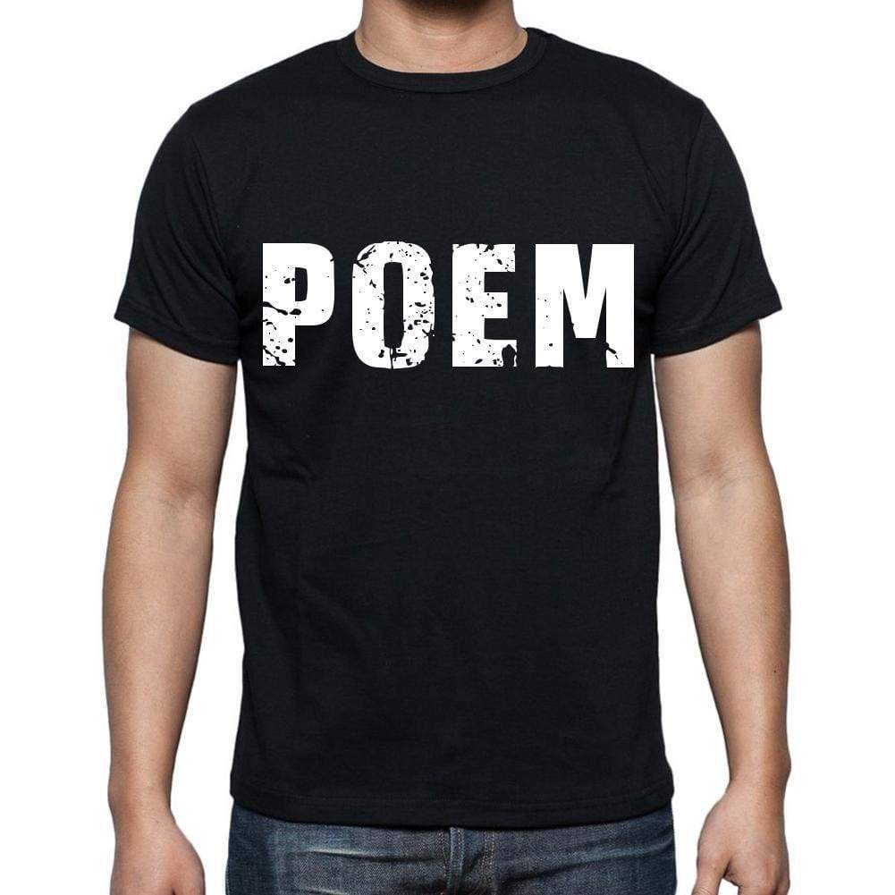 Poem White Letters Mens Short Sleeve Round Neck T-Shirt 00007