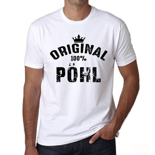 Pöhl 100% German City White Mens Short Sleeve Round Neck T-Shirt 00001 - Casual