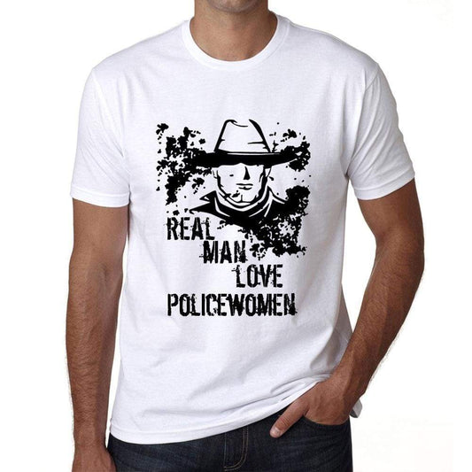 Policewomen Real Men Love Policewomen Mens T Shirt White Birthday Gift 00539 - White / Xs - Casual