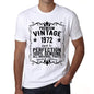 Premium Vintage Year 1972 White Mens Short Sleeve Round Neck T-Shirt Gift T-Shirt 00349 - White / Xs - Casual