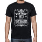 Premium Vintage Year 1973 Black Mens Short Sleeve Round Neck T-Shirt Gift T-Shirt 00347 - Black / S - Casual