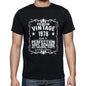 Premium Vintage Year 1978 Black Mens Short Sleeve Round Neck T-Shirt Gift T-Shirt 00347 - Black / S - Casual