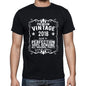 Premium Vintage Year 2018 Black Mens Short Sleeve Round Neck T-Shirt Gift T-Shirt 00347 - Black / S - Casual