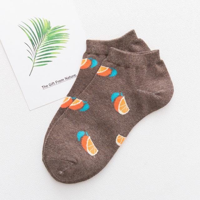 Mignon Jacquard/plante fruits imprimé motif art chaussettes femmes coréen animaux/renard flamant chaussette drôle chaussette Kawaii Sokken Calcetines