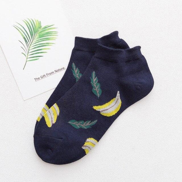 Mignon Jacquard/plante fruits imprimé motif art chaussettes femmes coréen animaux/renard flamant chaussette drôle chaussette Kawaii Sokken Calcetines