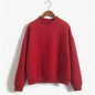 Sweat-shirt à capuche pour femme, 9 couleurs, ample, polaire, tricot épais, hauts pull, décontracté, vêtements féminins, automne hiver