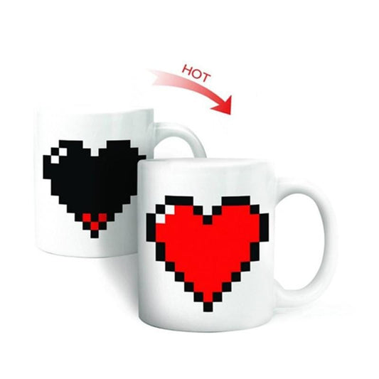 Creative Heart Magic Temperature Changing Cup Color Changing Chameleon Mugs Heat Sensitive Cup Coffee Tea Milk Mug Novelty Gifts-Mug-Ultrabasic