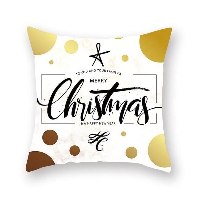 Christmas Decorative Pillowcases Polyester Merry Christmas Tree Deer Throw Pillow Case Cover New Year Pillowcase