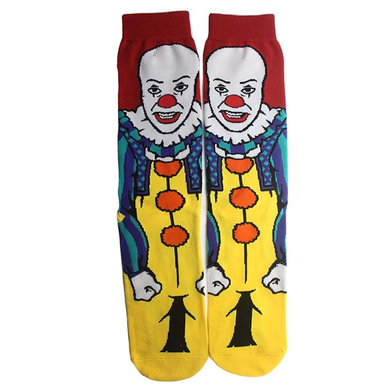 1 paire Ghost It mode hommes coton chaussettes Clown célèbre film d'horreur chaussettes unisexe drôle nouveauté chaussettes