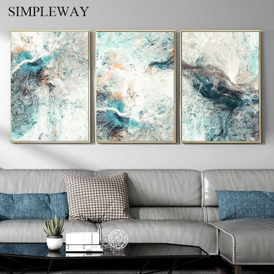 Multicolor Abstract Artwork Painting Modern Art Poster Nordic Canvas Print Wall Picture for Living Room Contemporary Decoration