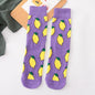 Harajuku Happy chaussettes unisexe drôle dessin animé fruits avocat banane Burger frites bière Biscuit poulet frit nourriture chaussettes Skateboard-8