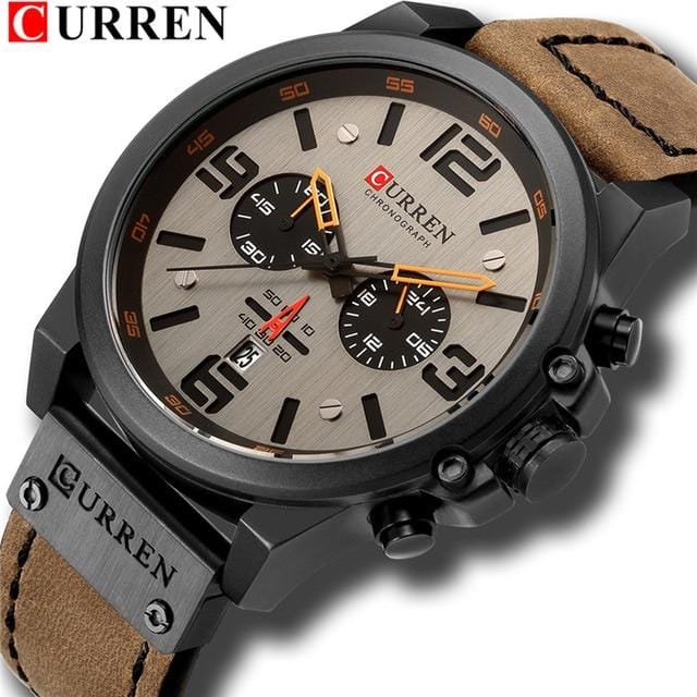 Reloj Hombre 2018 Casual Date Quartz Watches For Men CURREN Fashion Leather Sports Men's Wrsitwatch Chronograph Male Watch