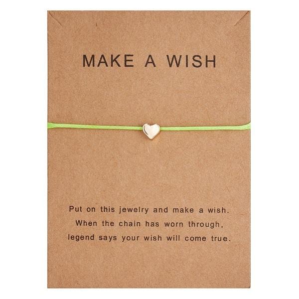 10*7.5 cm faire un souhait Papper carte amour tissé réglable Bracelet mode bijoux cadeau pour femmes, hommes, enfants