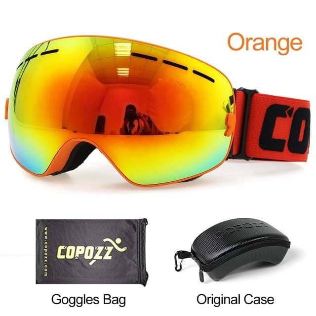 COPOZZ Brand Ski Goggles Men Women Snowboard Goggles Glasses for Skiing UV400 Protection Snow Skiing Glasses Anti-fog Ski Mask