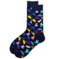 Mode unisexe Hip Hop hommes chaussettes heureuses automne avec des Fruits et image de dessin animé chaussettes Cool coton peigné pour les amoureux Meias 404