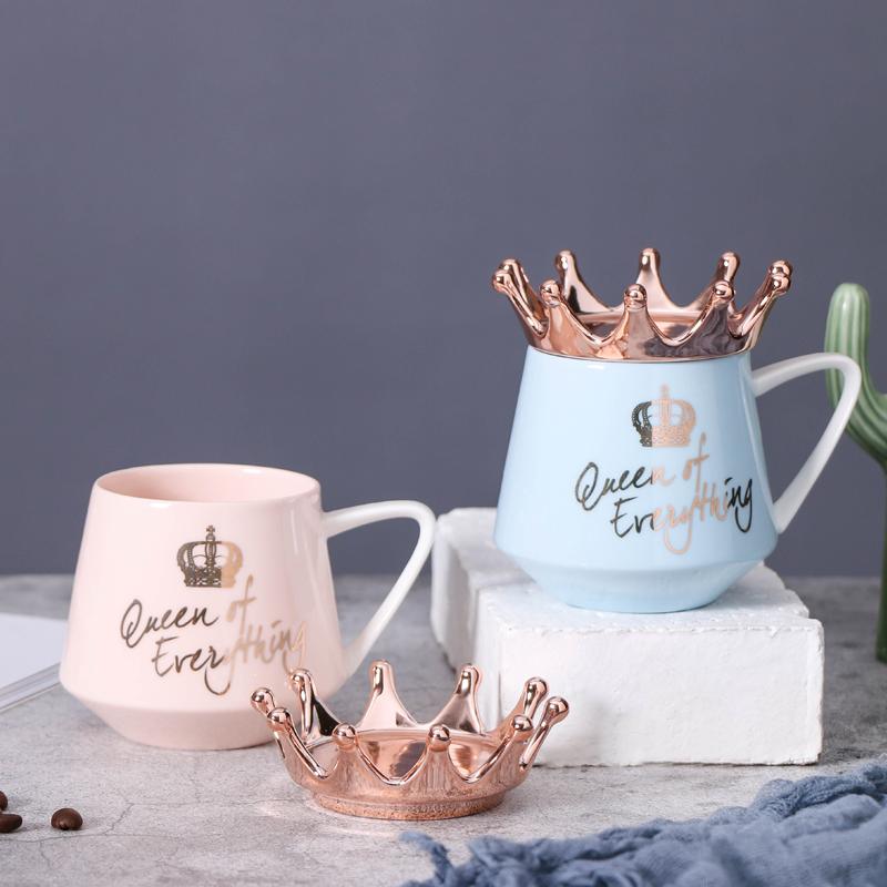 OUSSIRRO Crown Theme Milk / Coffee Mugs Cartoon MultiColor Mugs Cup Kitchen Tool Gift X-Mas Gift W3206