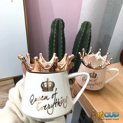 OUSSIRRO Crown Theme Milk / Coffee Mugs Cartoon MultiColor Mugs Cup Kitchen Tool Gift X-Mas Gift W3206