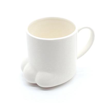 Pandapark mignon créatif pattes de chat en céramique personnalité lait tasse bureau café gobelet petit déjeuner tasses cadeau pour enfants PPX016