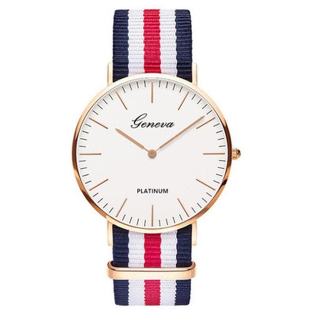 Couple Watch Ultra-Thin Large Dial Nylon Canvas Strap Quartz Wristwatch Men WomenStudent Gift ladies watch Fashion&Casual Reloj