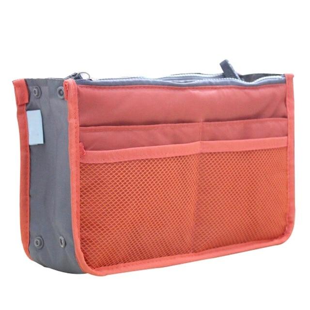 Organisateur insérer sac femmes Nylon voyage insérer organisateur sac à main sac à main grande doublure dame maquillage cosmétique sac pas cher femme fourre-tout