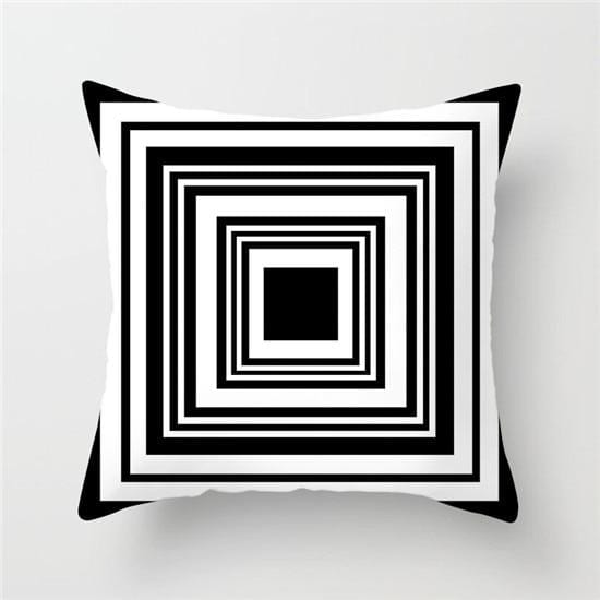 Fuwatacchi – housse de coussin à motif géométrique, taie d'oreiller douce, noire et blanche, décorative pour canapé, taie d'oreiller, noël