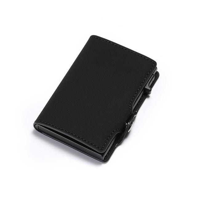DIENQI nouveau porte-carte antivol en cuir hommes femmes Anti-magnétique porte-carte de crédit bancaire portefeuille minimaliste Busienss Case poche