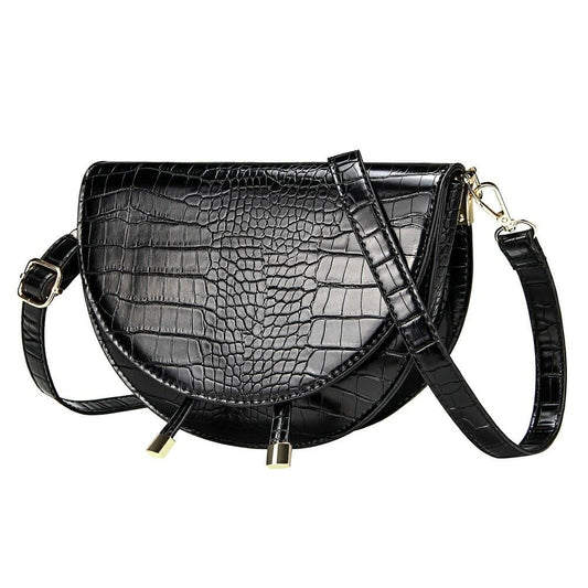 Sacs à bandoulière motif Crocodile pour femmes, sacoche demi-ronde en cuir Pu, sacs à main de luxe, sacs à bandoulière de styliste