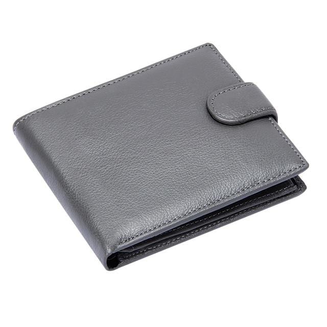 Portefeuille en cuir véritable pour hommes, Design bref, porte-cartes de crédit, pochette à loquet avec poche pour pièces de monnaie