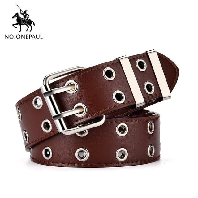 NO.ONEPAUL femmes ceinture en cuir véritable nouveau style Punk mode boucle ardillon jeans ceinture décorative chaîne marque de luxe ceintures pour femmes