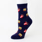 Harajuku – chaussettes joyeuses en coton peigné pour hommes, robe décontractée, chaussettes de mariage, nouveauté colorée, chaussettes de skateboard, motif de collation