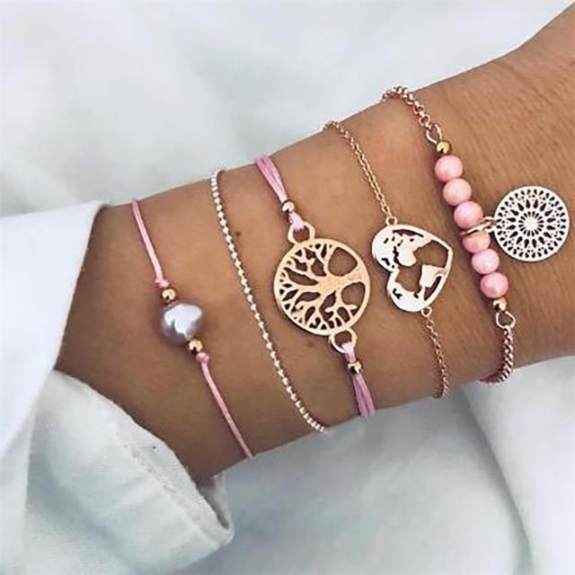 Fashion gold bracelet women and bracelets 2019 ladies boho circle knot adjustable bracelet female fashion jewelry Drop shipping