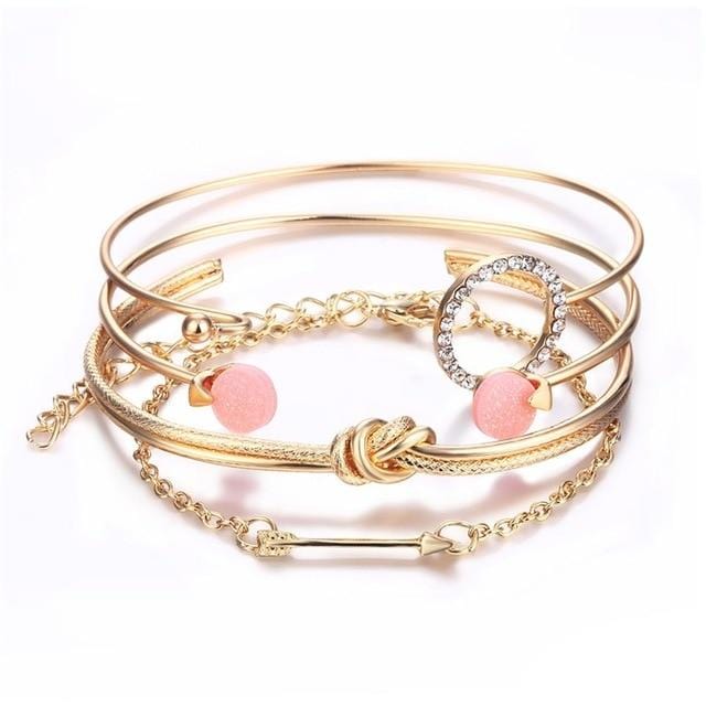 Fashion gold bracelet women and bracelets 2019 ladies boho circle knot adjustable bracelet female fashion jewelry Drop shipping