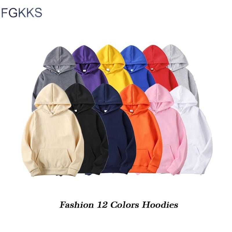 FGKKS qualité marque hommes à capuche 2019 automne mâle Hip Hop Streetwear hommes pull sweats à capuche hommes couleur unie à capuche