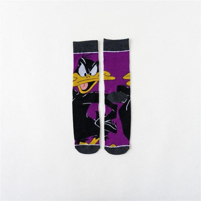 Mode coton personnalité personnage de dessin animé chaussettes hommes et femmes chaussettes décontractées unisexe Harajuku créatif hip hop skateboard chaussettes