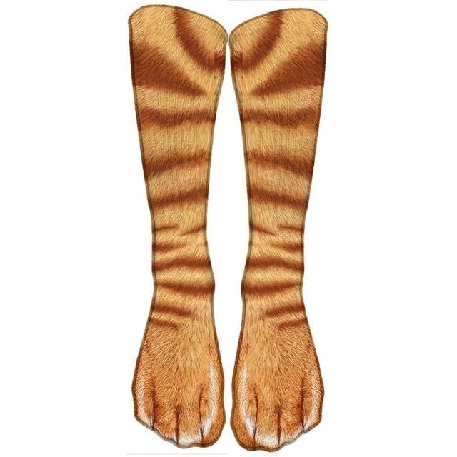 Chaussettes en coton pour femmes, chaussettes hautes avec animaux imprimés amusants, Kawaii, mignonnes et décontractées, à la mode, pour hommes et femmes, 5ZJQ26