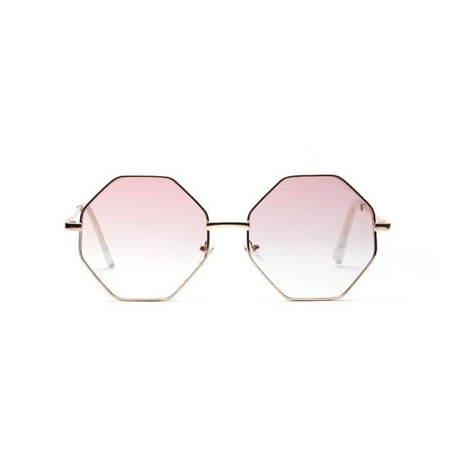 Petites lunettes de soleil polygone pour femmes et hommes, rétro rondes en métal, marque de styliste hexagonale, UV400, nouvelle collection