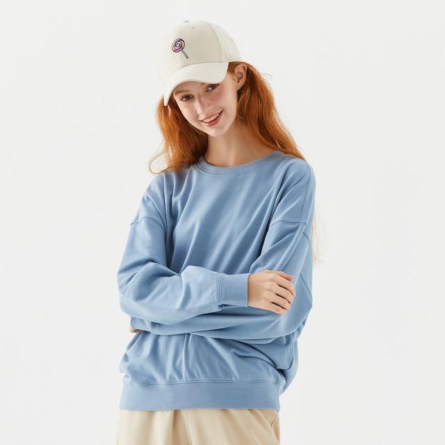 Metersbonwe basique sweats à capuche pour femmes Streetwear femme automne couleur unie sweat à capuche décontracté sweat 2019 nouveau Hip Pop hauts