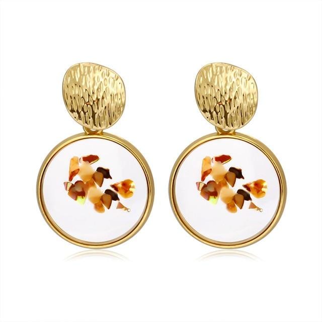 X &amp; P nouveau coréen coeur déclaration boucles d'oreilles 2019 pour les femmes mode Vintage géométrique acrylique balancent boucle d'oreille bijoux