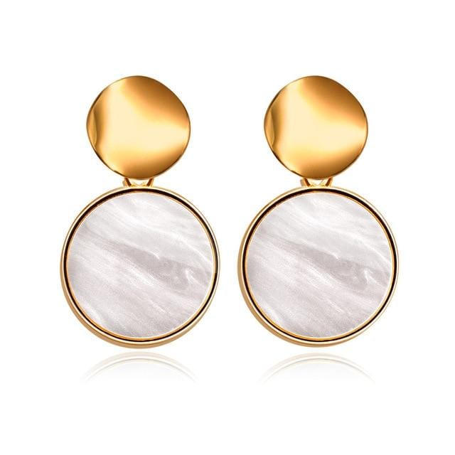 X &amp; P nouveau coréen coeur déclaration boucles d'oreilles 2019 pour les femmes mode Vintage géométrique acrylique balancent boucle d'oreille bijoux