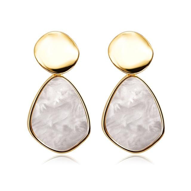 X &amp; P nouveau coréen coeur déclaration boucles d'oreilles 2019 pour les femmes mode Vintage géométrique acrylique balancent boucle d'oreille bijoux