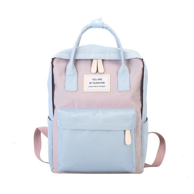 Femmes toile sacs à dos couleur bonbon sacs d'école imperméables pour adolescents filles grand mignon sac à dos pour ordinateur portable Patchwork Kawaii sac à dos