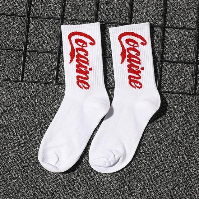 INS style des hommes/chaussettes des femmes d'Europe et des États-Unis nouvelle plage de quelque chose calcetines dans le tube large Streetwear Hip Hop calcetines de skateboard