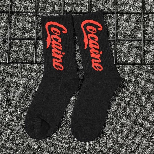 INS style des hommes/chaussettes des femmes d'Europe et des États-Unis nouvelle plage de quelque chose calcetines dans le tube large Streetwear Hip Hop calcetines de skateboard