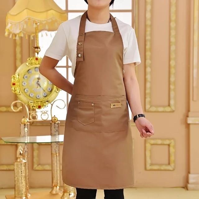 New Fashion Cooking Kitchen Apron For Woman Men Chef Waiter Cafe Shop BBQ Hairdresser Aprons Custom Logo Gift Bibs Wholesale