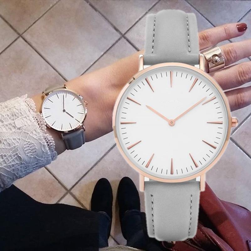 New Fashion Simple leather women watches ladies fashion casual wear Quartz Watch Woman gift clock Watch Woman Relojes Mujerwatch
