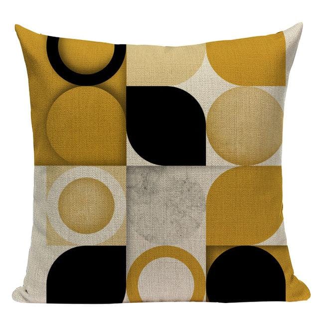 Housse de coussin géométrique personnalisée, décoration nordique pour la maison, taie d'oreiller en forme de cerf jaune de haute qualité